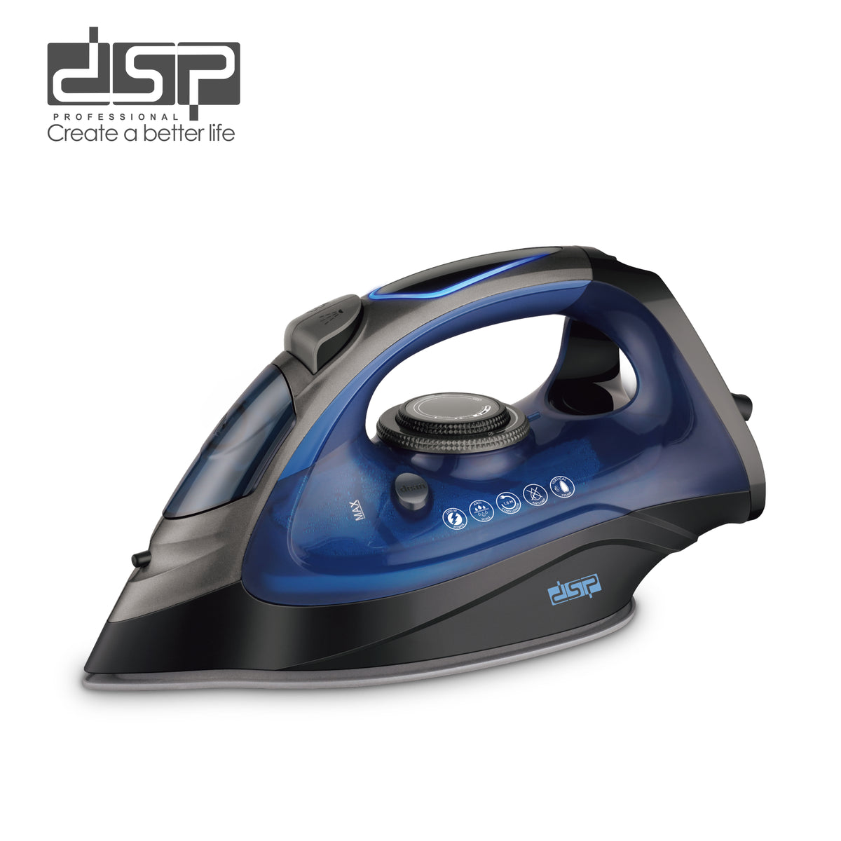 مكواة ملابس بخار DSP KD1133 – 2200 وات – أداء احترافي