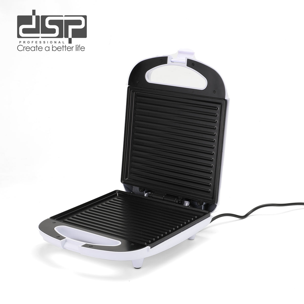 صانعة ساندويتش DSP KC1350 – 1200 وات – ألواح جريل غير لاصقة – ستانلس ستيل