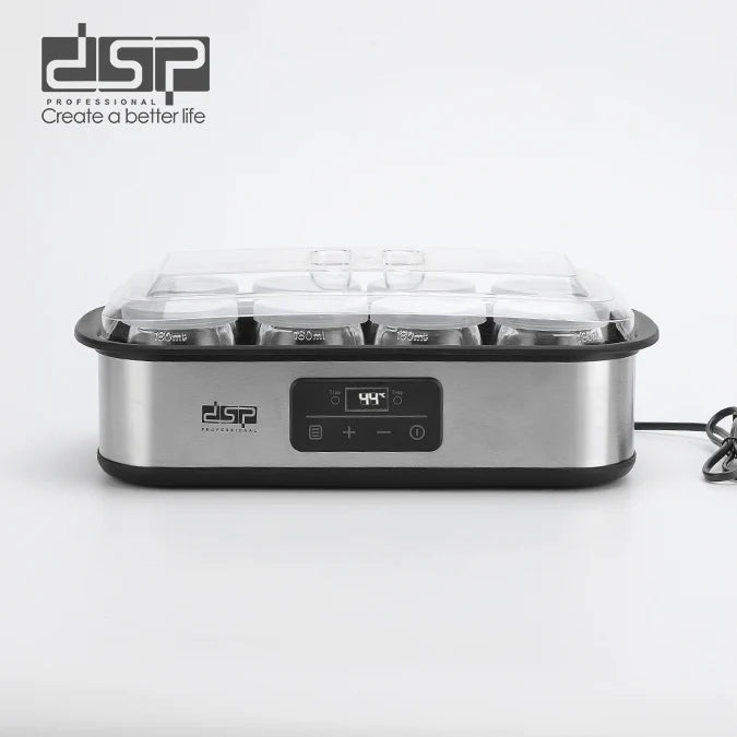 ماكينة عمل الزبادي DSP – 25 وات – سعة 1.44 لتر – 8 أكواب – تحكم رقمي – موديل KA4015