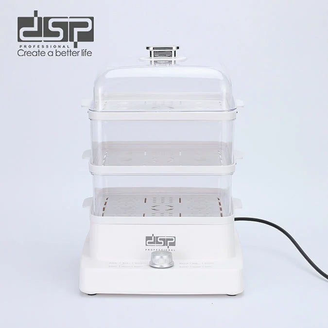 جهاز طهي بالبخار كهربائي DSP KA5015 – 1200 وات بـ 3 طبقات وسعة كبيرة
