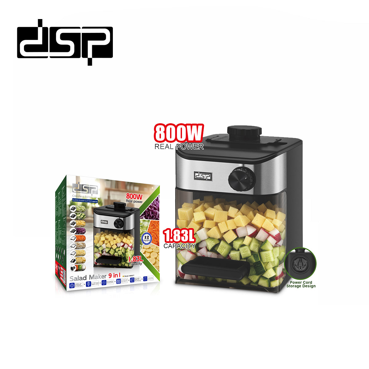 KM 5077 dsp قطاعة ومحضرة سلطة