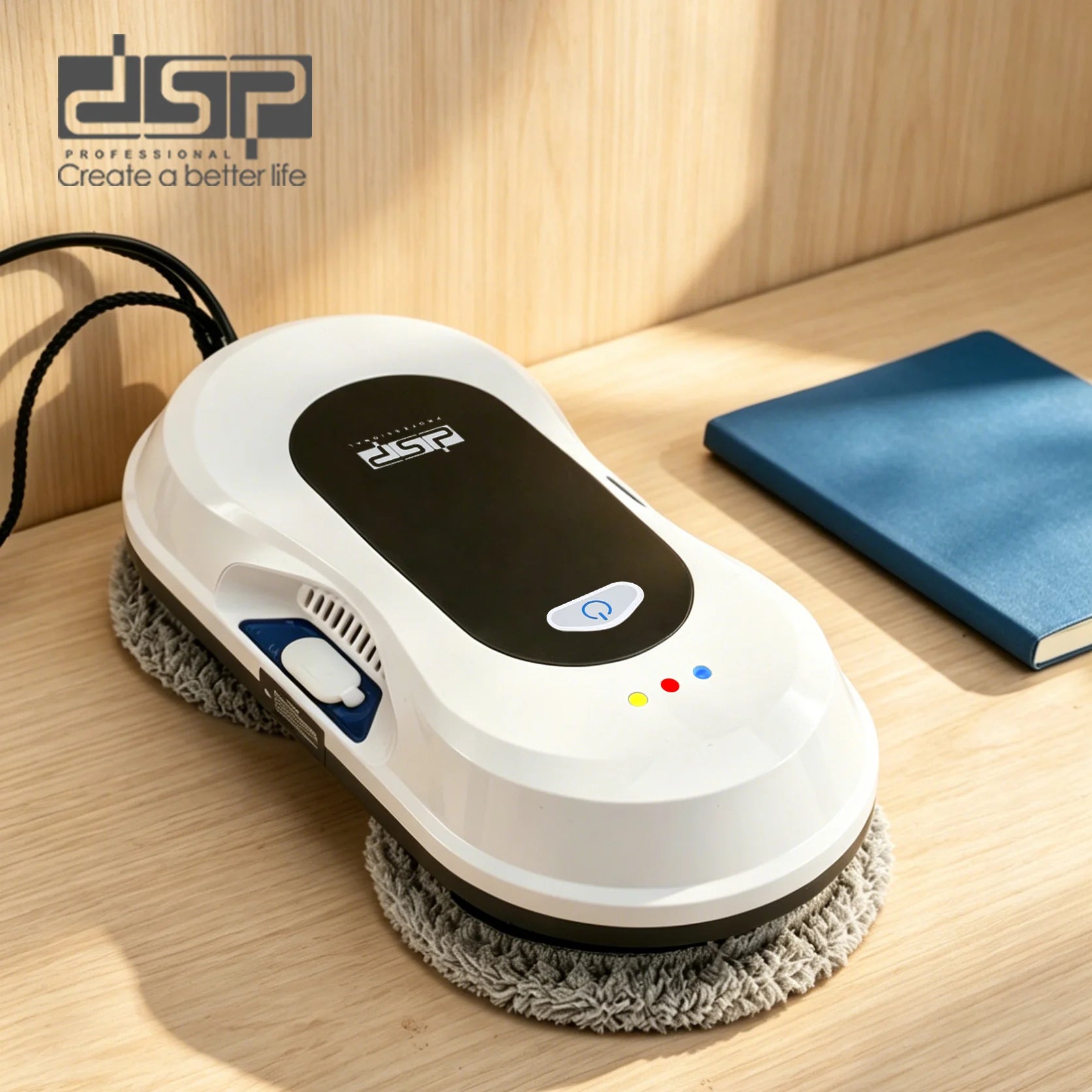 روبوت تنظيف النوافذ الذكي DSP KD2091 – قوة شفط 5600Pa مع رش مياه أوتوماتيكي وتحكم عن بُعد