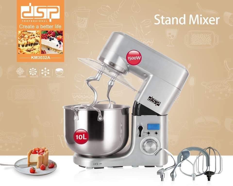 DSP Aluminum Stand Mixer 10 L - 1500 W  ( 6 Speed )
