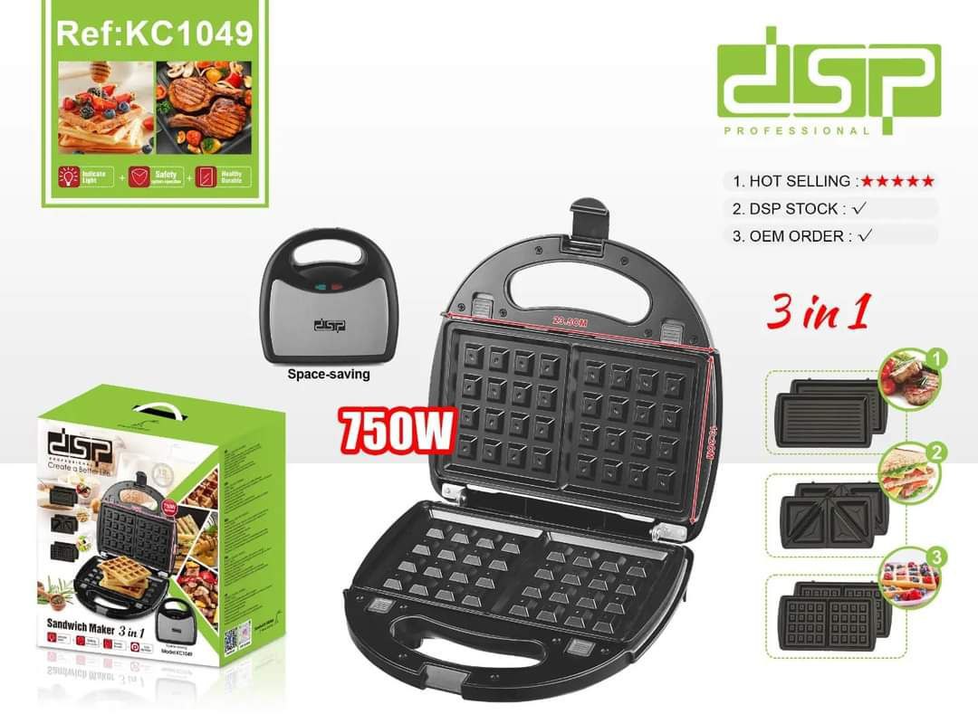 DSP 3 in 1 breakfast maker 750 W