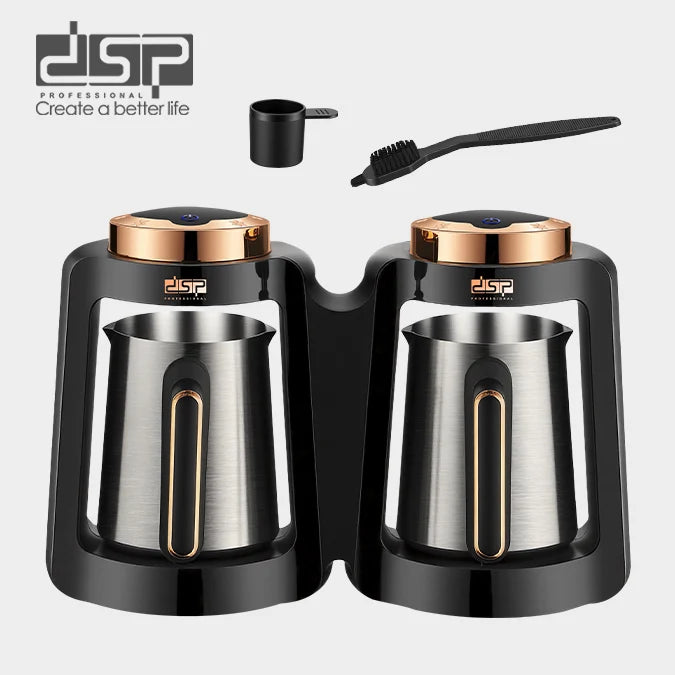 كنكة قهوة تركي كهربائية مزدوجة 600+600 مل – 800 وات – DSP KA3179