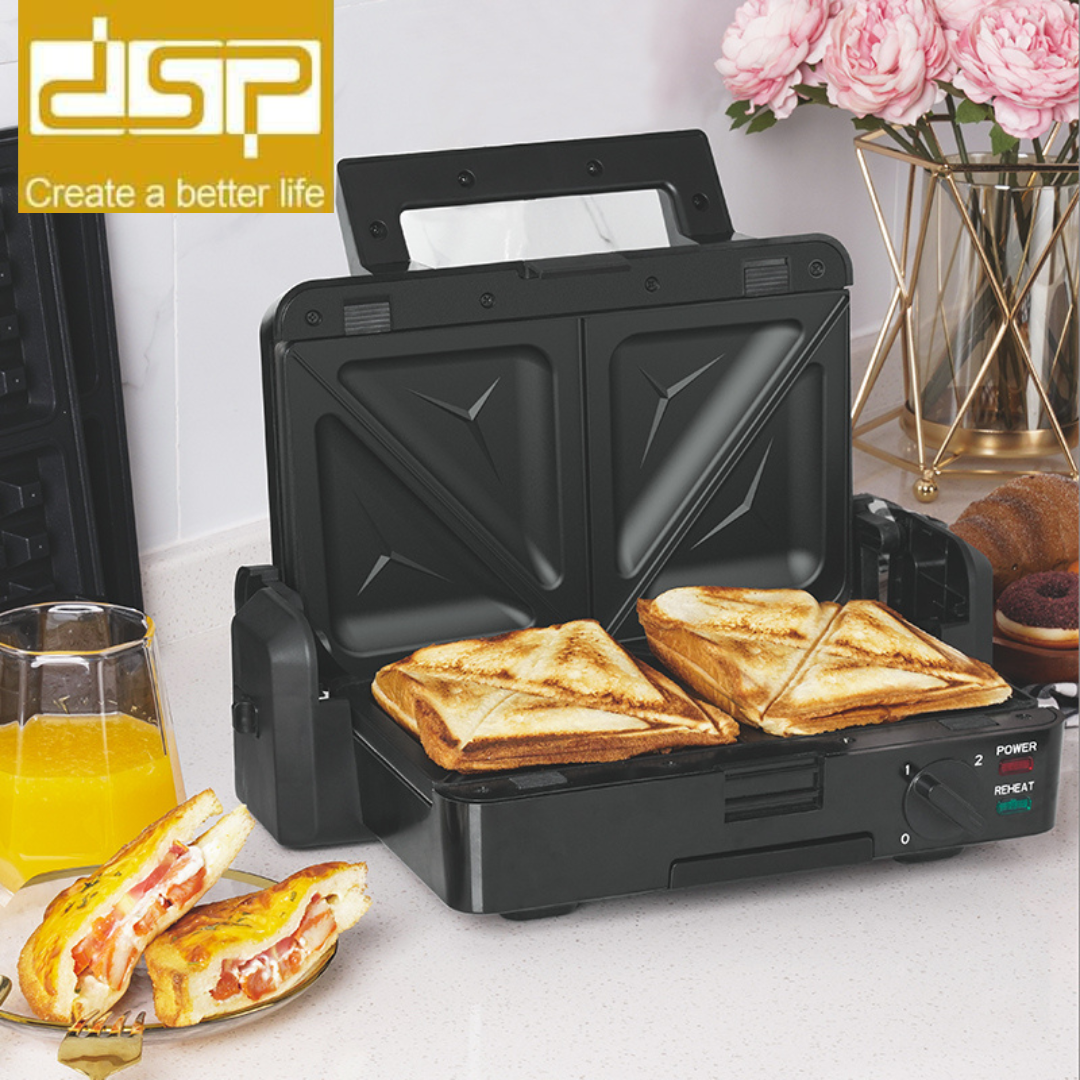 4 in 1 DSP Waffle - Sandwich Maker 1200 W-open 180"
