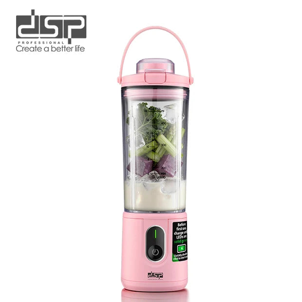 خلاط محمول DSP KJ2206 بقوة 110 وات – سعة 400 مل – 6 شفرات ستانلس ستيل – USB