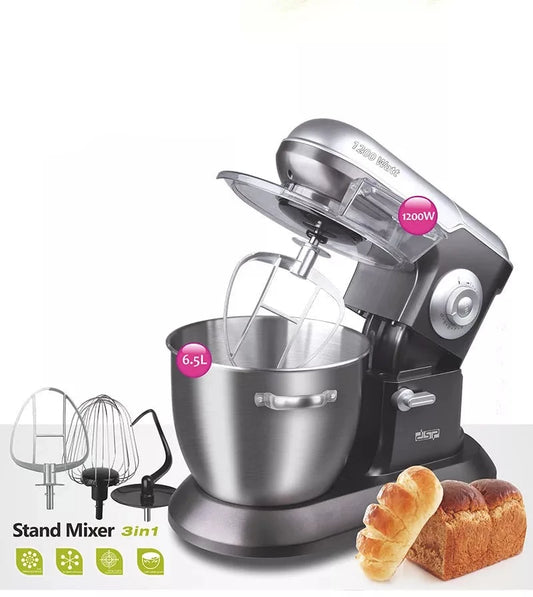 DSP 3 IN 1 Stand Mixer 6.5 L 1200 W ( Full Body Stainless Steel )