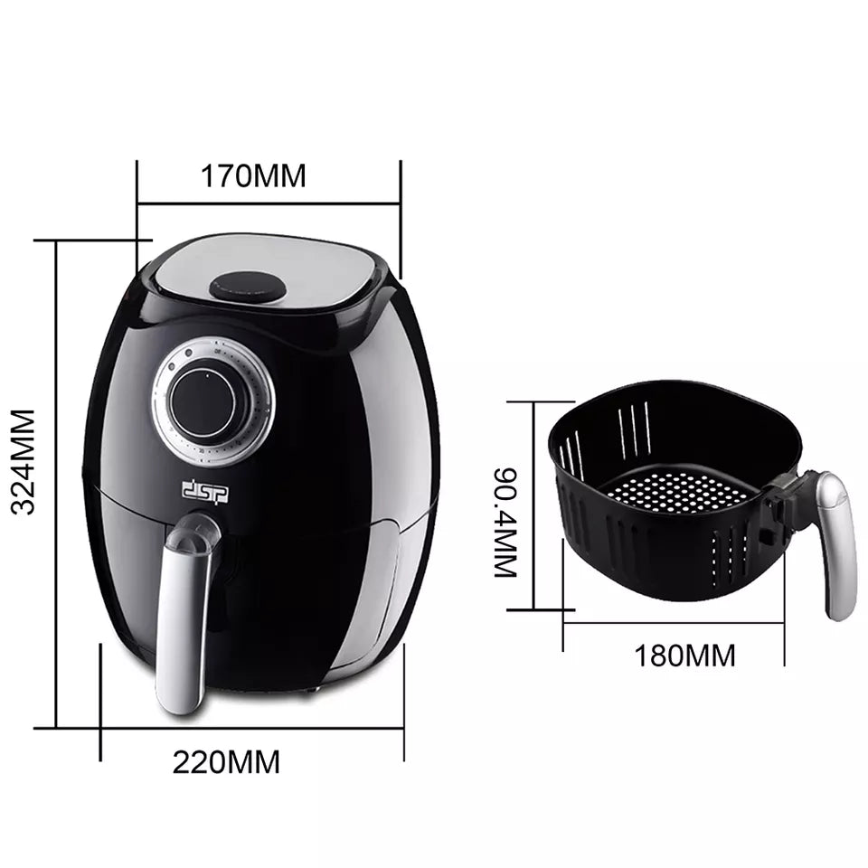 DSP Healthy Non-Stick Air Fryer Without Oil 2.6 L - 1350W