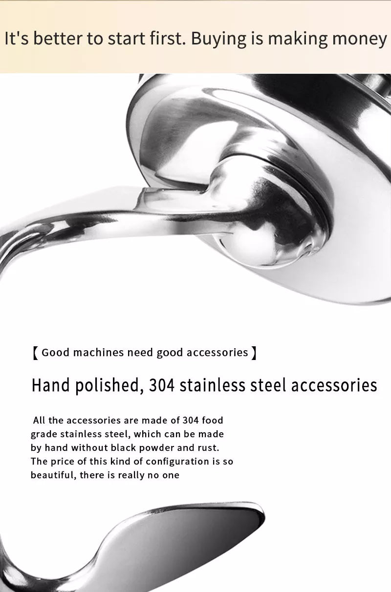 DSP 3 IN 1 Stand Mixer 6.5 L 1200 W ( Full Body Stainless Steel )