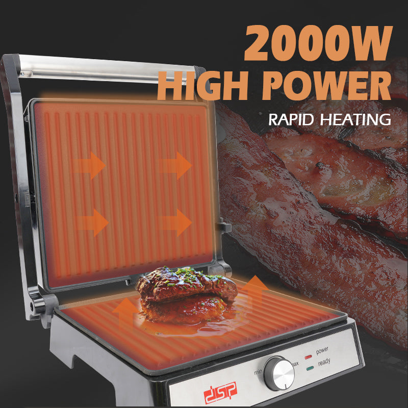 DSP Non Stick Mini Indoor BBQ Grill 2000 W
