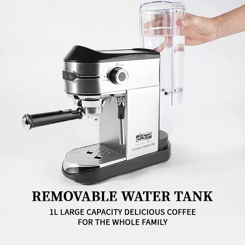 DSP Espresso & Cappuccino Machine 1 L ( Milk steamer )