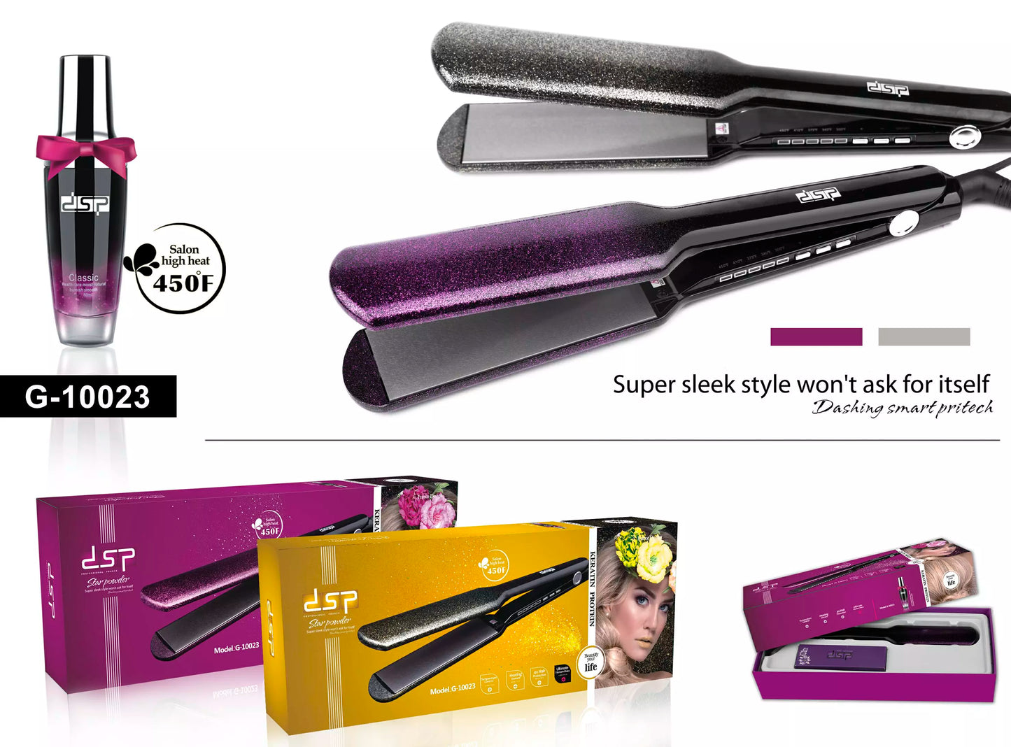 DSP Electric Hair Straightener 2 in 1