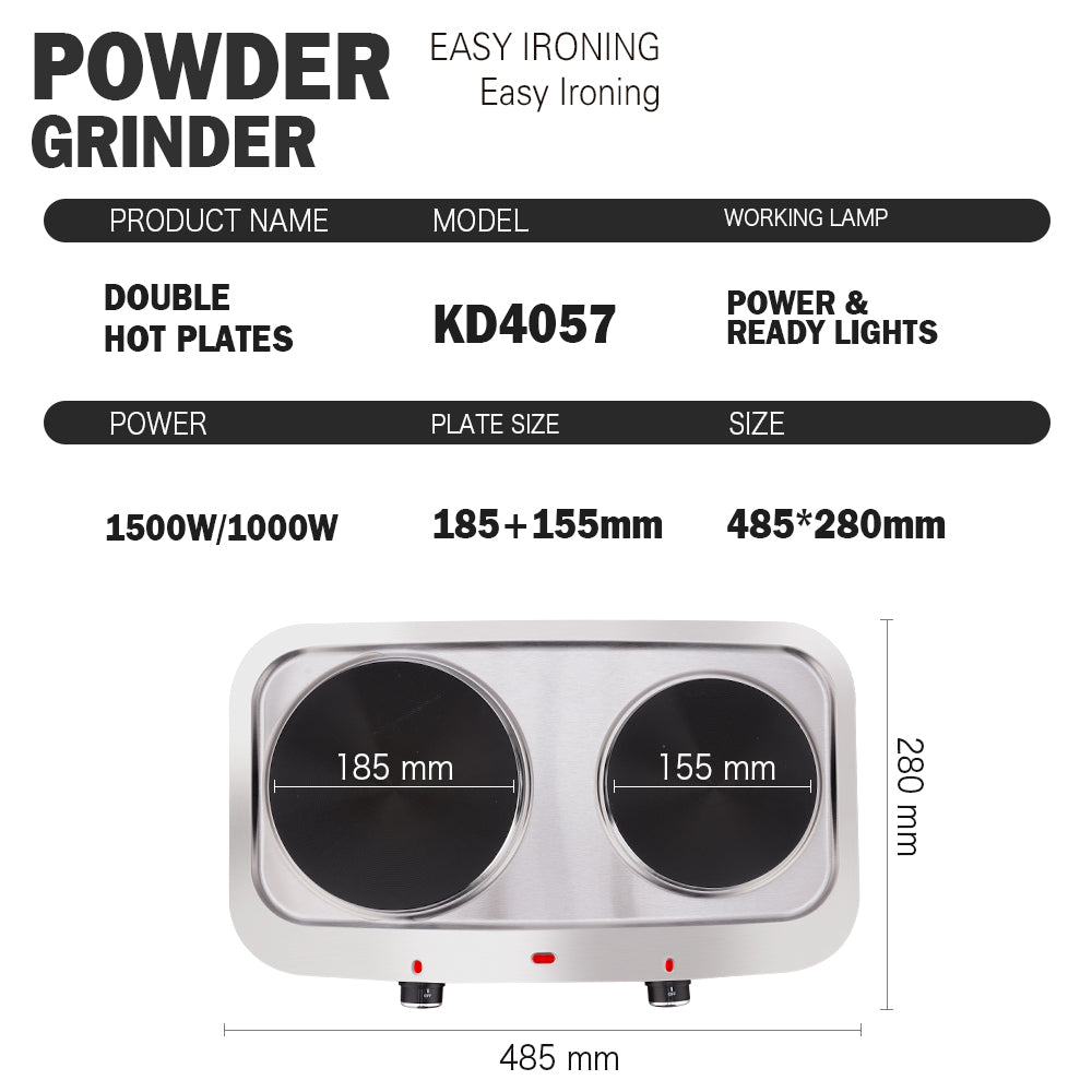 DSP Electric Portable Hot Plate 1500 W + 1000 W
