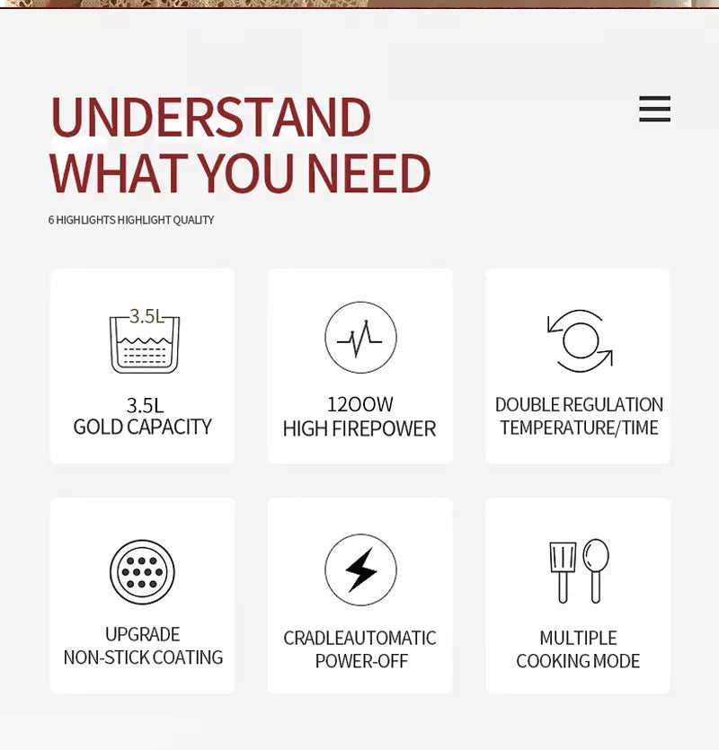 DSP Healthy Non-Stick Air Fryer Without Oil 1200 W 3.5 L