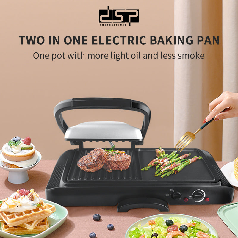 DSP 2 in 1 Electric BBQ Grill - Non Stick 1600 W