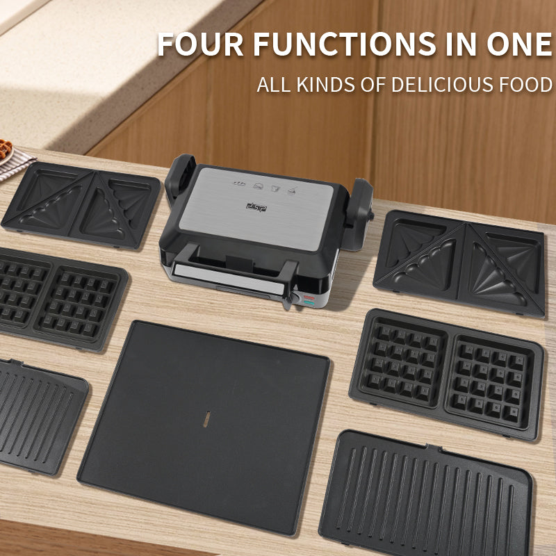 4 in 1 DSP Waffle - Sandwich Maker 1200 W-open 180"