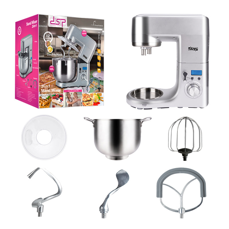 DSP Aluminum Stand Mixer 10 L - 1500 W  ( 6 Speed )