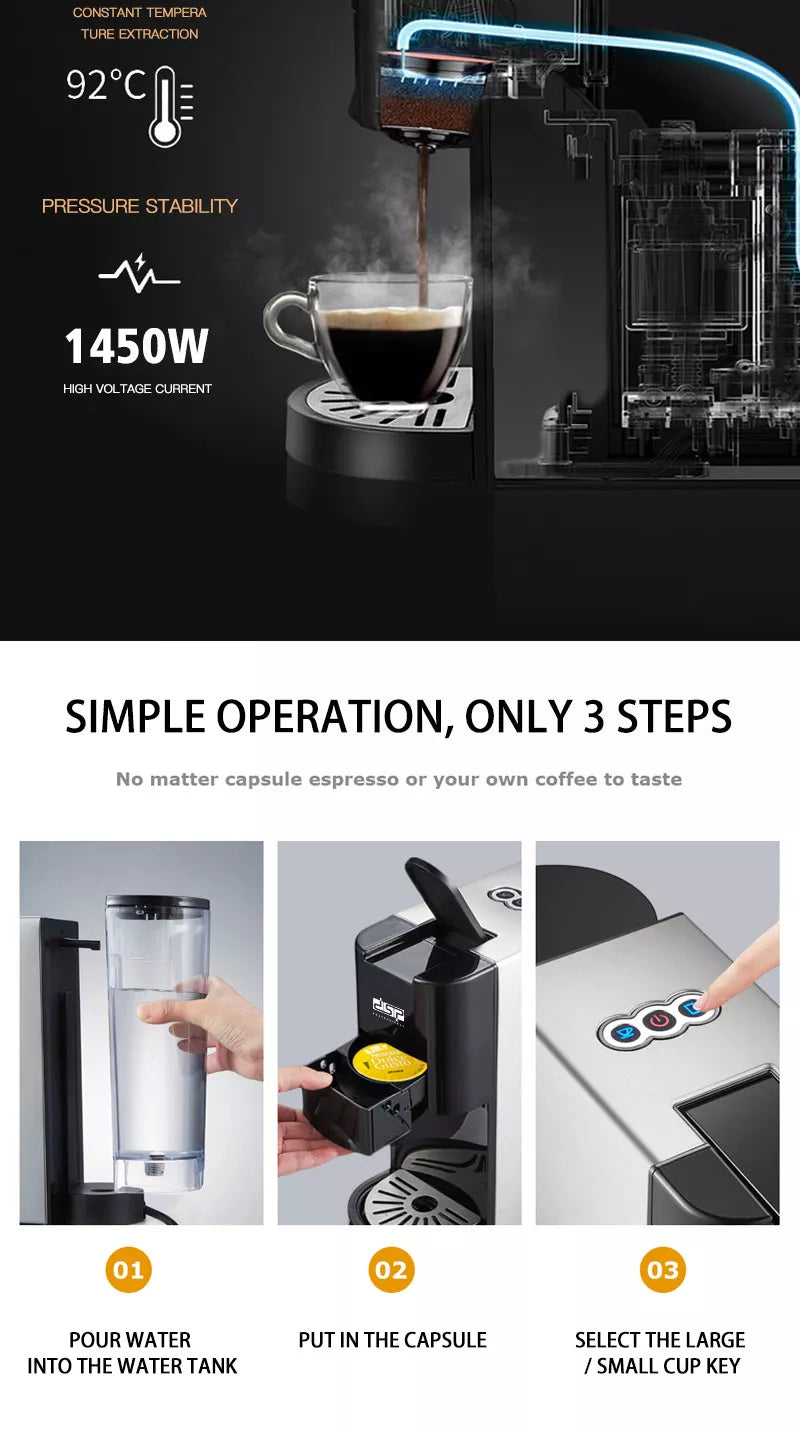 DSP 3 in 1 coffee machine (Capsule Maker)