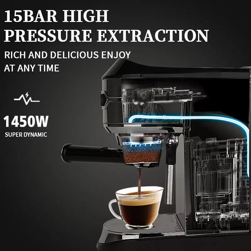 DSP Espresso & Cappuccino Machine 1 L ( Milk steamer )