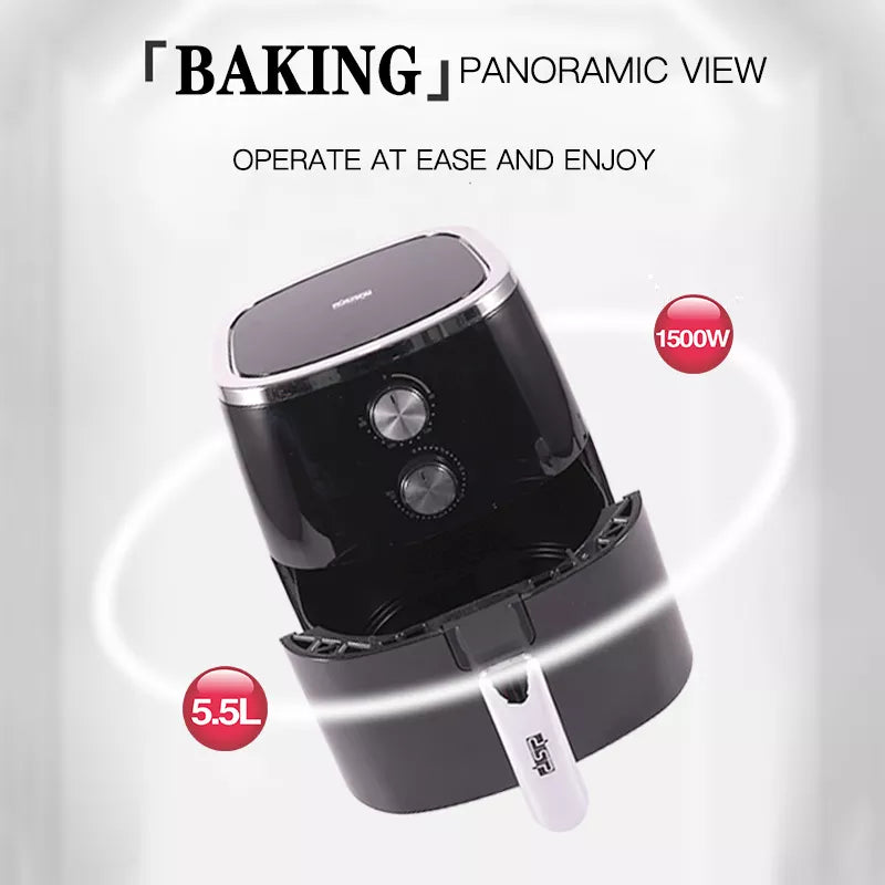 DSP Healthy Non-Stick Double Handle Automatic Air Fryer 5.5 L - 1500W