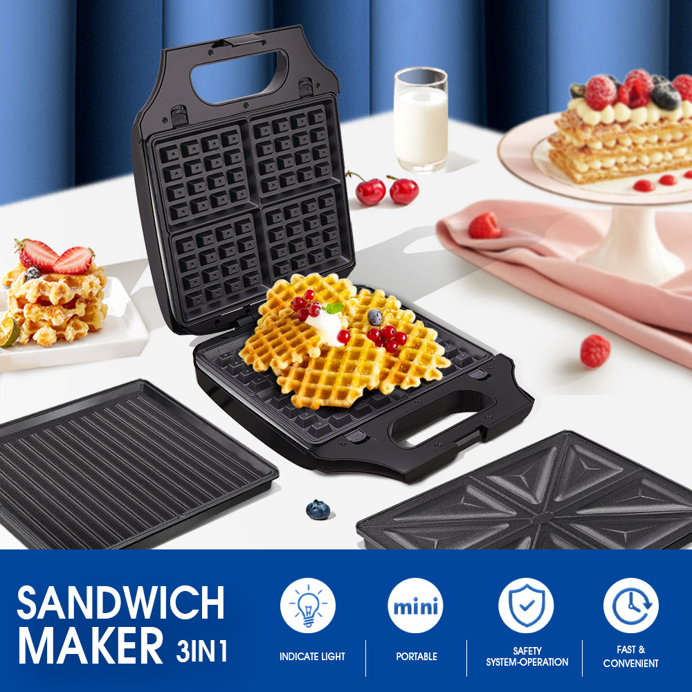 DSP 3 in 1 Sandwich - Waffle - Toaster Maker 1400 W