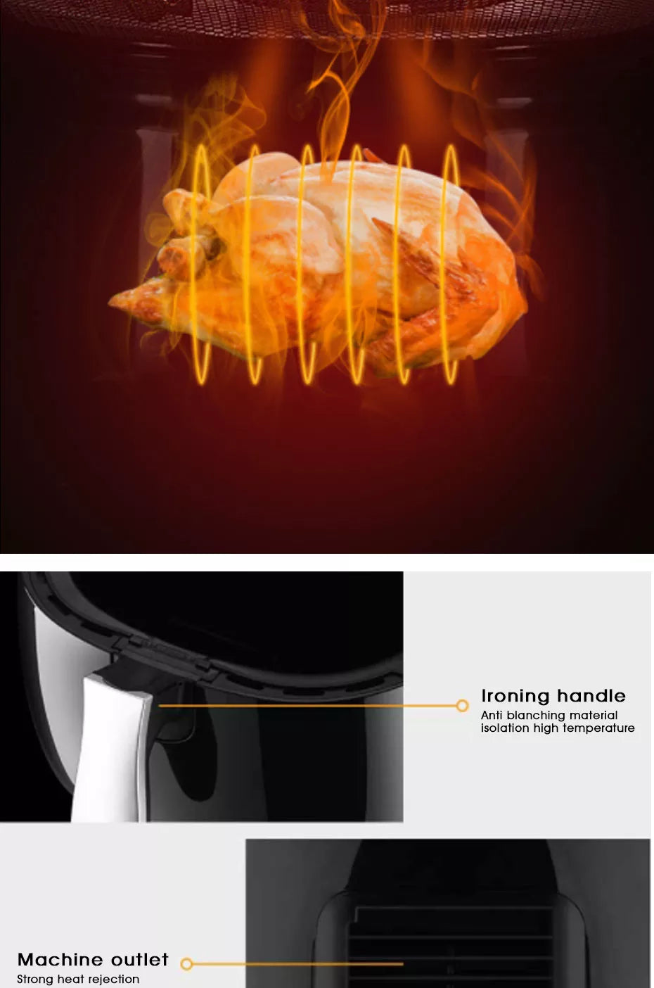 DSP Healthy Non-Stick Air Fryer Without Oil 2.6 L - 1350W