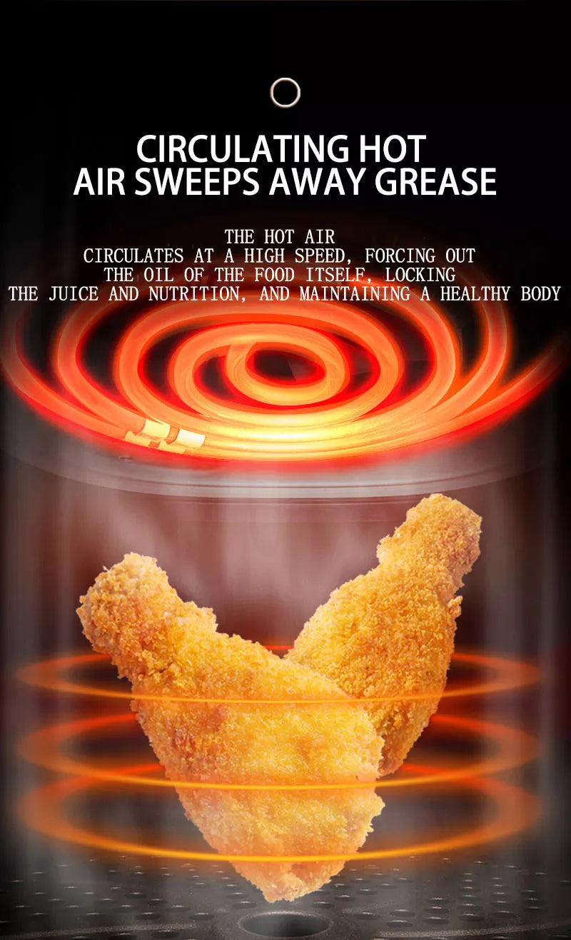 DSP Healthy Non-Stick Double Handle Automatic Air Fryer 5.5 L - 1500W