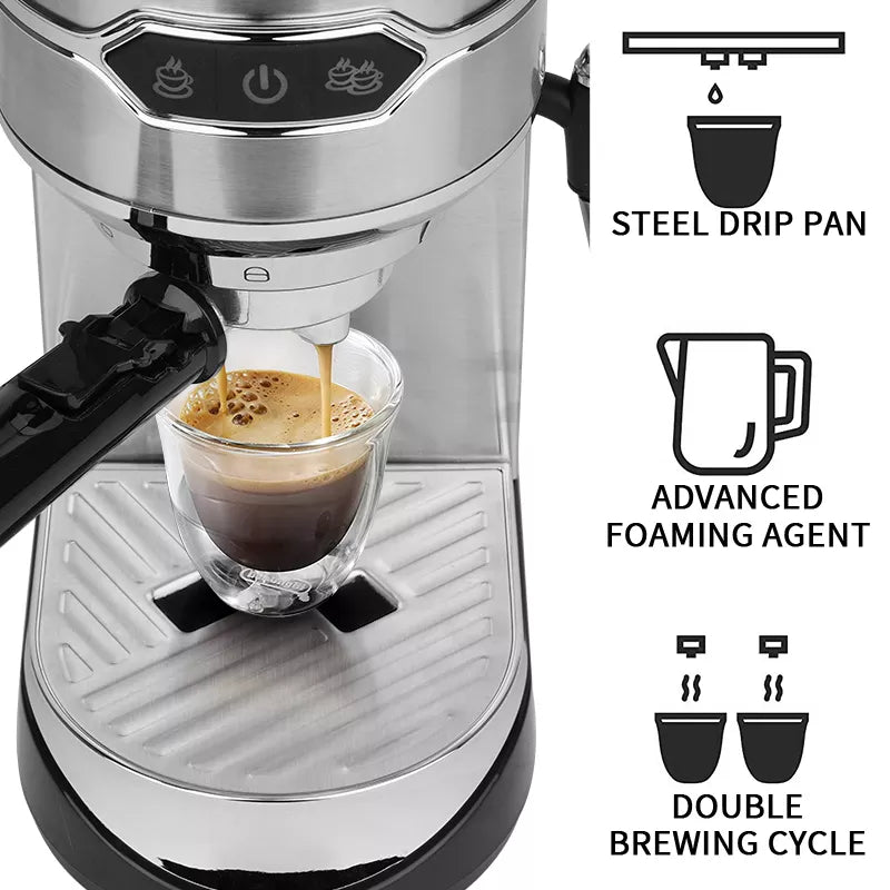 DSP Espresso & Cappuccino Machine 1 L ( Milk steamer )