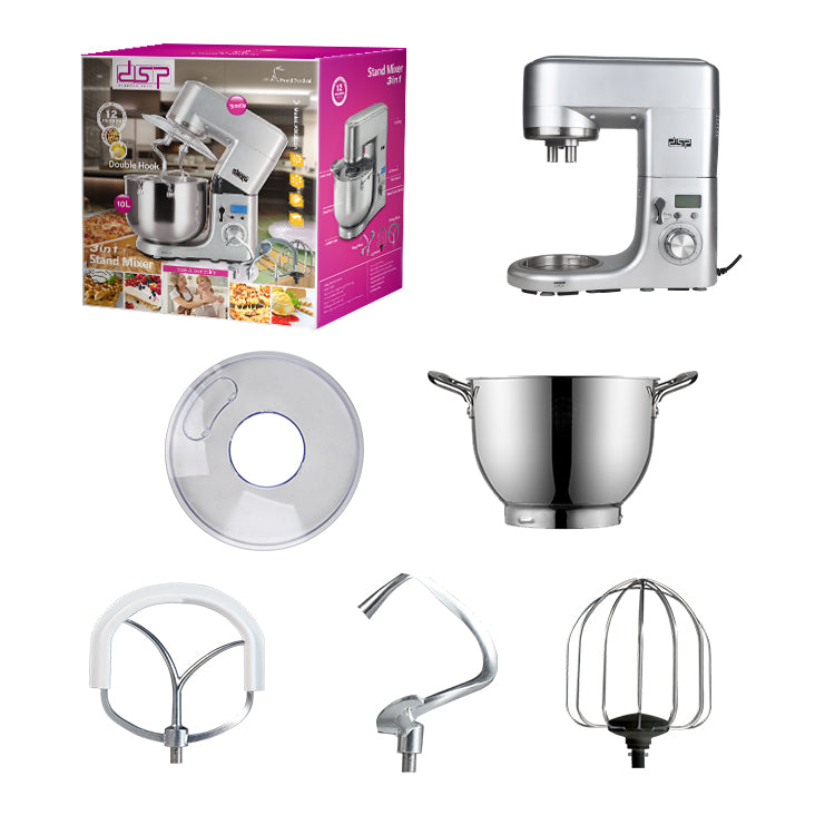 DSP Stainless Steel Stand Mixer 10 L - 1500 W
