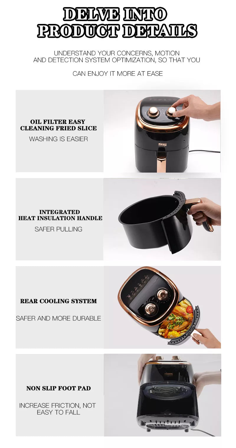 DSP Healthy Non-Stick Air Fryer Without Oil 1200 W 3.5 L